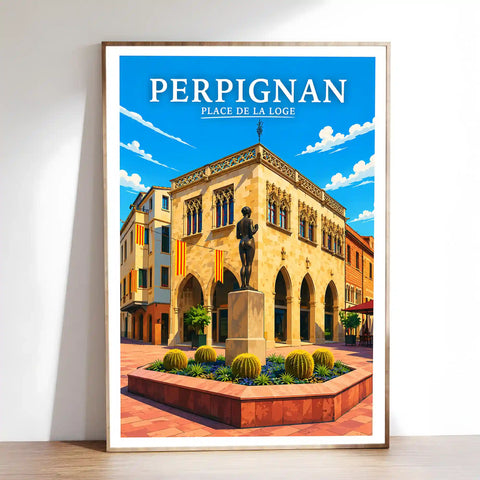 Affiche Perpignan Place de la Loge