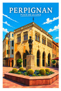 Affiche Perpignan Place de la Loge