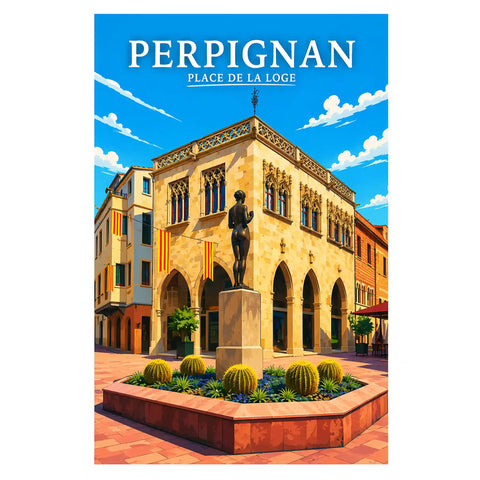 Affiche Perpignan Place de la Loge