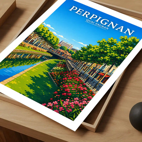 Affiche Perpignan Quai Vauban