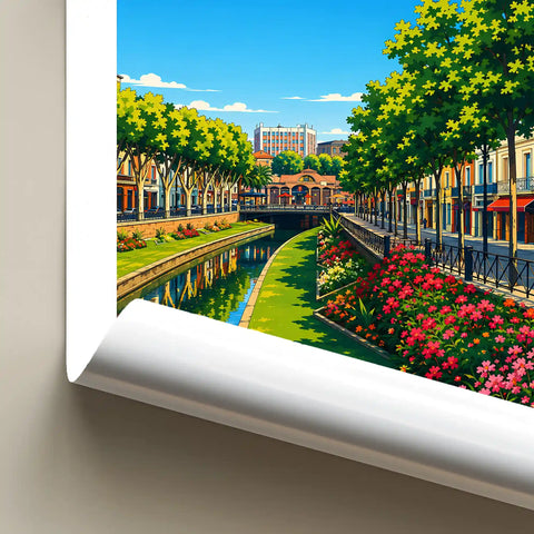 Affiche Perpignan Quai Vauban