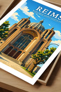 Affiche Reims Basilique Saint-Clotilde