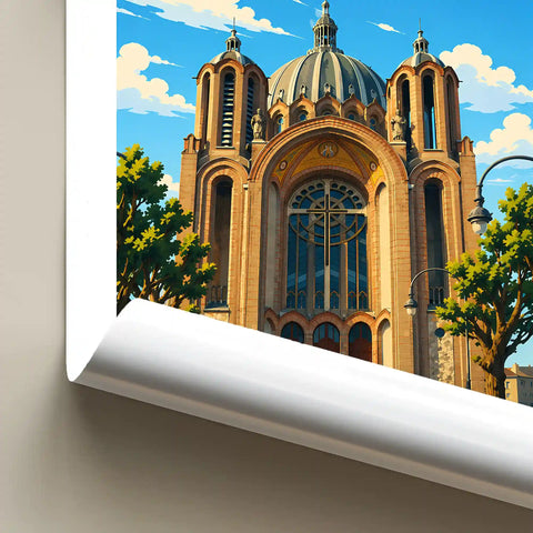 Affiche Reims Basilique Saint-Clotilde