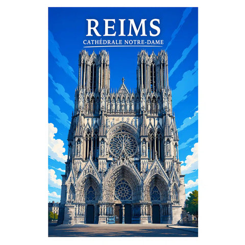 Affiche Reims Cathédrale Notre-Dame