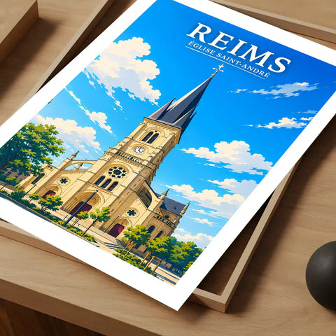 Affiche Reims Église Saint-André