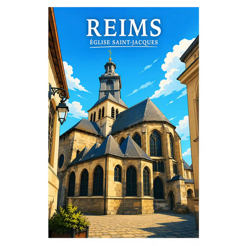 Affiche Reims Église Saint-Jacques