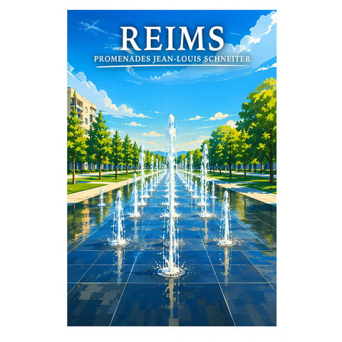 Affiche Reims Promenades Jean-Louis Schneiter