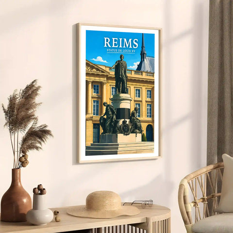 Affiche Reims Statue de Louis XV