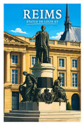 Affiche Reims Statue de Louis XV