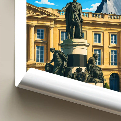 Affiche Reims Statue de Louis XV