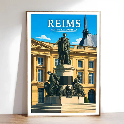 Affiche Reims Statue de Louis XV