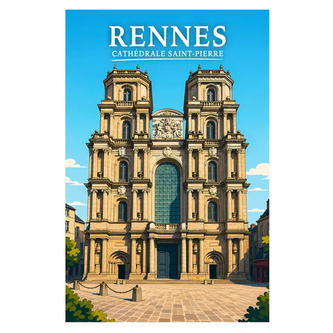 Affiche Rennes Cathédrale Saint-Pierre
