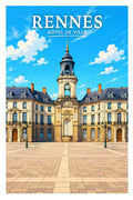 Affiche Rennes Hôtel de Ville