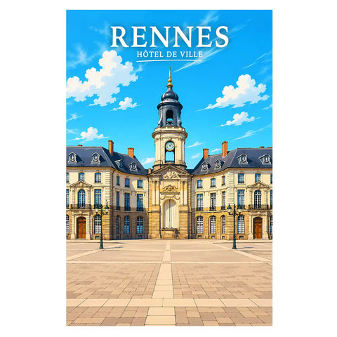 Affiche Rennes Hôtel de Ville
