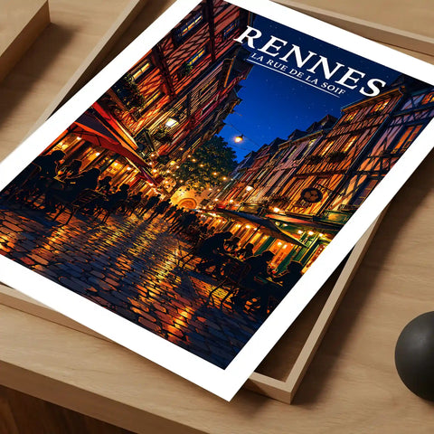 Affiche Rennes La Rue de la Soif