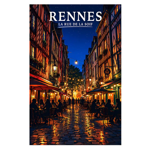 Affiche Rennes La Rue de la Soif