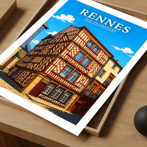 Affiche Rennes Rue du Chapitre