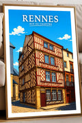 Affiche Rennes Rue du Chapitre