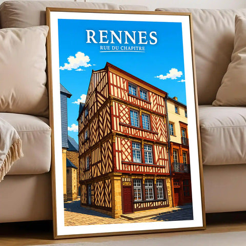 Affiche Rennes Rue du Chapitre