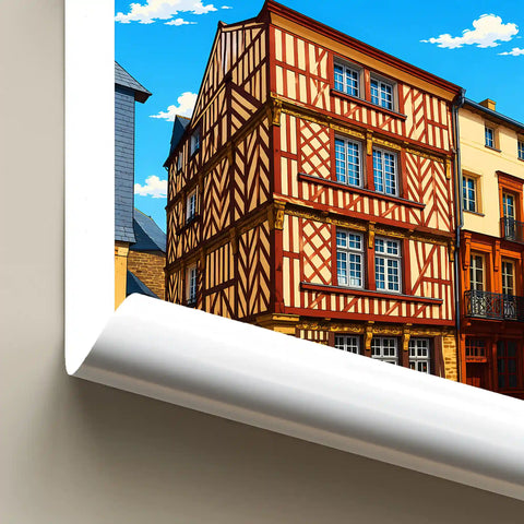 Affiche Rennes Rue du Chapitre