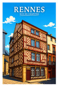 Affiche Rennes Rue du Chapitre