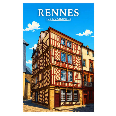 Affiche Rennes Rue du Chapitre