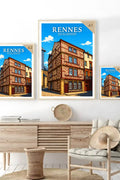 Affiche Rennes Rue du Chapitre