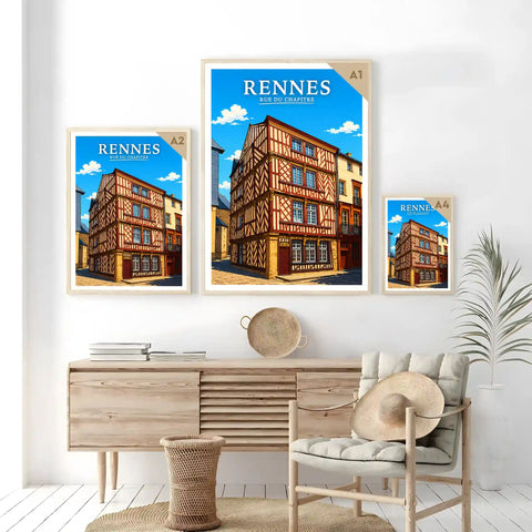 Affiche Rennes Rue du Chapitre