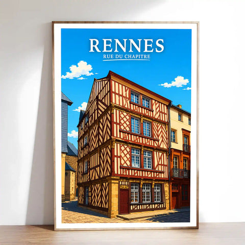 Affiche Rennes Rue du Chapitre