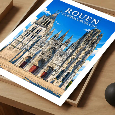 Affiche Rouen Cathédrale Notre-Dame