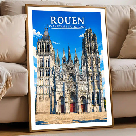 Affiche Rouen Cathédrale Notre-Dame