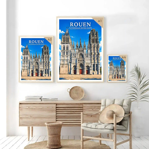 Affiche Rouen Cathédrale Notre-Dame