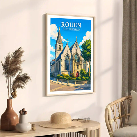 Affiche Rouen Église Saint-Vivien