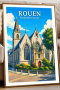 Affiche Rouen Église Saint-Vivien