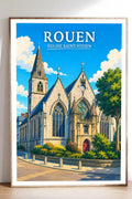 Affiche Rouen Église Saint-Vivien