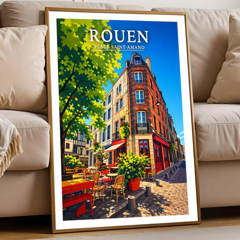 Affiche Rouen Place Saint-Amand