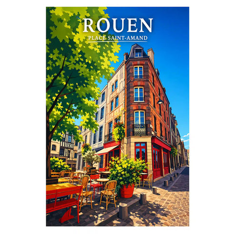 Affiche Rouen Place Saint-Amand