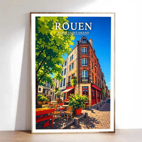 Affiche Rouen Place Saint-Amand