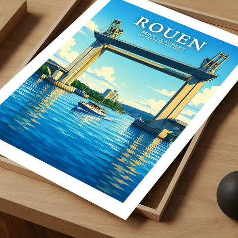 Affiche Rouen Pont Flaubert