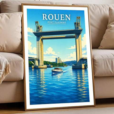 Affiche Rouen Pont Flaubert