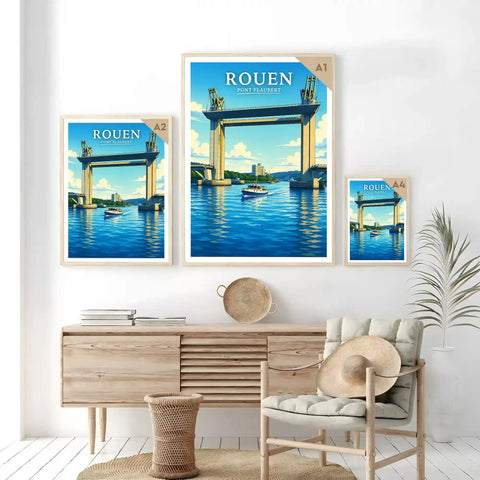 Affiche Rouen Pont Flaubert