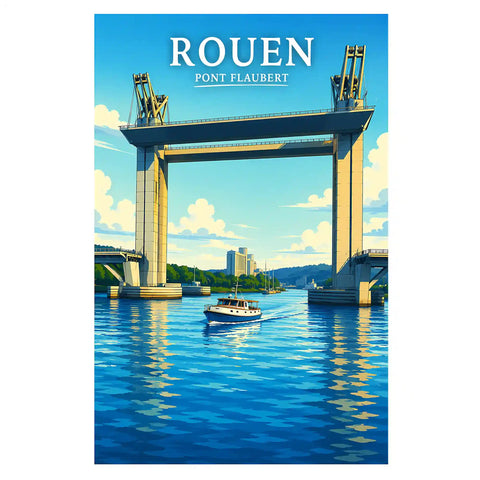 Affiche Rouen Pont Flaubert