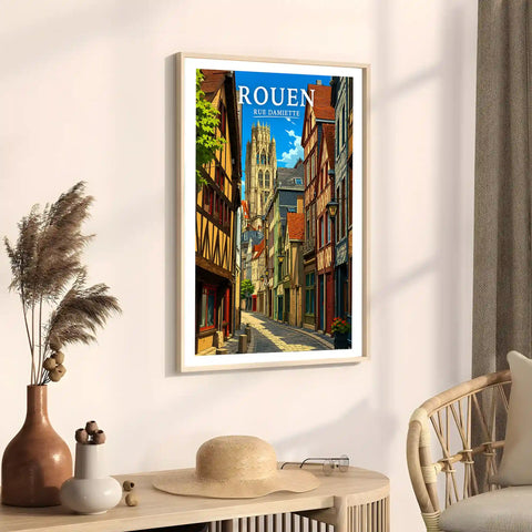 Affiche Rouen Rue Damiette