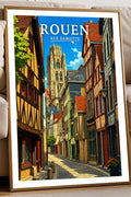Affiche Rouen Rue Damiette