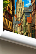 Affiche Rouen Rue Damiette