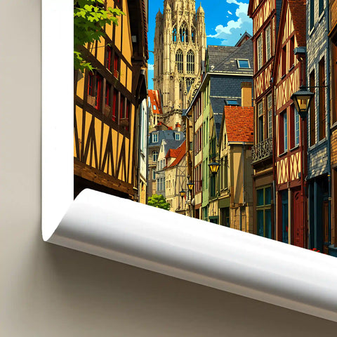 Affiche Rouen Rue Damiette