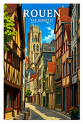 Affiche Rouen Rue Damiette