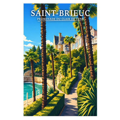 Affiche Saint-Brieuc Promenade du Clair de Lune