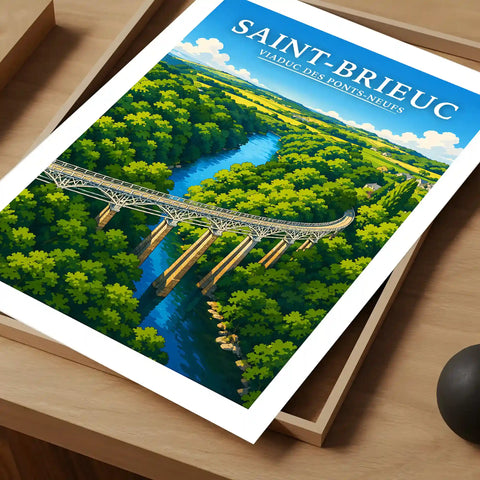 Affiche Saint-Brieuc Viaduc des Ponts-Neufs