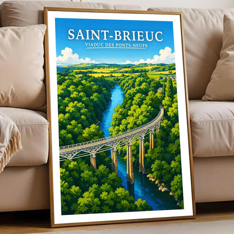 Affiche Saint-Brieuc Viaduc des Ponts-Neufs